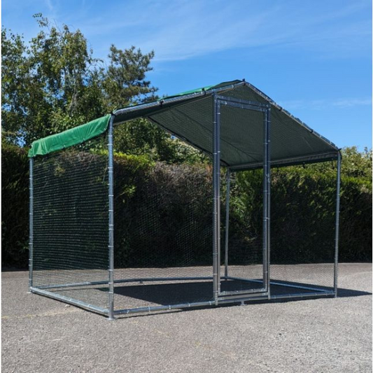 Chicken Run Coop 65 Sq Ft 2x3x7.4ft Galvanized Steel Wire Mesh 1.5 Inch Mesh Size