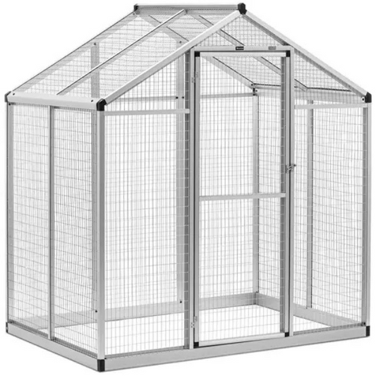 XXL Aluminum Aviary Cage 48 x 70 x 77 Inches with 63 x 24 Inch Door