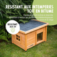 Wooden Cat House with Top Opening Skylight Window
