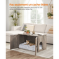 Cat Litter Furniture with Removable Divider - Cat Toilet House for Indoor Cats