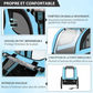 Foldable Dog Bike Trailer Pet Carrier with Oxford Canvas, Flag, 8 Reflectors, Max Load 88 lbs