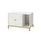 White Cat Litter Box Enclosed Cat Toilet House Easy Clean Pet Loo