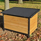Outdoor Wooden Dog House Pine Wood XL 89x31x32 Inch with Roof Ventilation