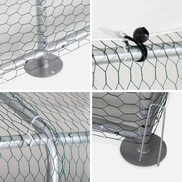 12 Sq Ft Chicken Coop Run 4x3 Ft Galvanized Steel Wire Mesh Enclosure