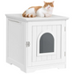 Cat Litter Box Furniture with Door 50x53x55cm Enclosed Cat Toilet House