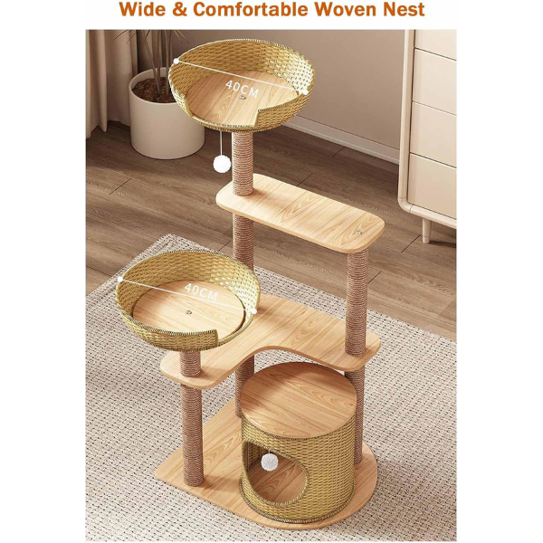 Cat Tree Tower with Sisal Scratching Post Condo for Cats