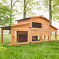 Outdoor Rabbit Hutch Cage 185x51x75cm Small Animal Pet House