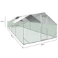 Chicken Coop - 260 Sq Ft Backyard Chicken Run Enclosure Galvanized Steel