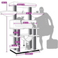 Giant XXL Cat Tree 19in x 69in Premium Multi-Level Cat Tower
