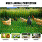 Electric Fence Netting Kit 4 x 168 ft - PE Mesh Fence with Double Point Posts and Stakes - Portable Utility Poultry Chicken Fence