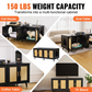 Litter Box Concealment Cabinet for 2 Cats Wooden Black Rattan Decorative Storage Armoire