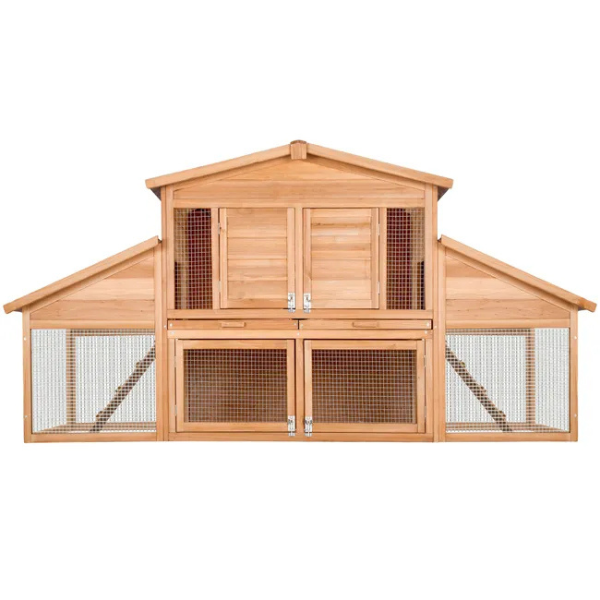 Hamster Hutch Small Rodents Wooden Cage 89 x 30 x 37.5 Inches