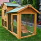 Rabbit Hutch Cage with Run Enclosure 57x21x34 Inch Outdoor Bunny House Villa