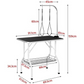 Foldable Dog Grooming Table Adjustable Arm 2 Restraint Straps Storage Basket Large Non-Slip Surface Supports Up to 220lbs