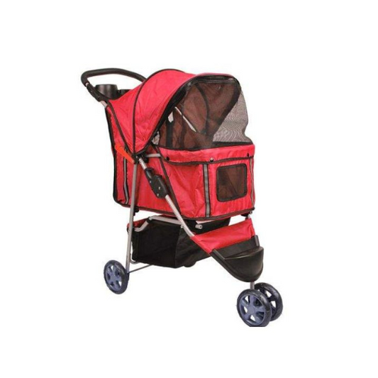 Pet Dog and Cat Stroller - Holds Up to 33 Lbs Small Medium Pets Carrier