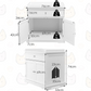 Cat Litter Box Cabinet Hidden Litter Furniture with Drawer and 2 Doors