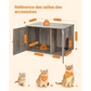 Cat Litter Furniture with Removable Divider - Cat Toilet House for Indoor Cats