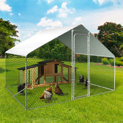Chicken Coop Run 65 Sq Ft Wire Enclosure 3x2 ft Galvanized Steel Chicken Pen