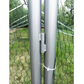 Chicken Coop Run 344 Sq Ft 8x4x9ft Galvanized Steel Outdoor Poultry Enclosure with 1.5in Wire Mesh