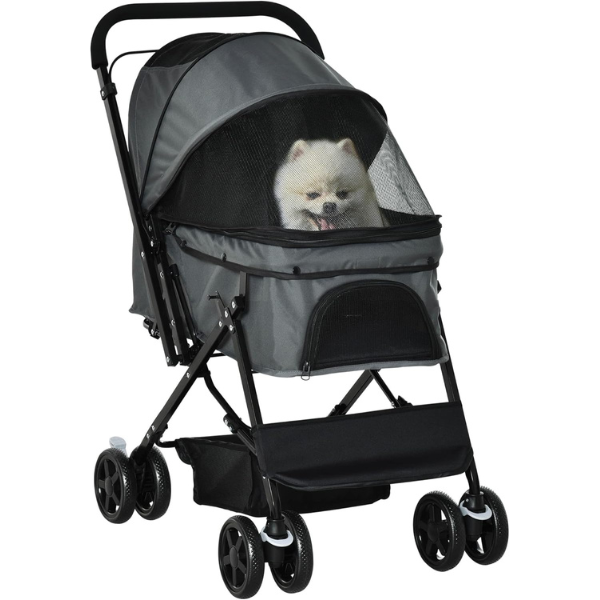 Dog Stroller with 4 Swivel Wheels Pet Jogger Cart