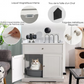Cat Litter Box Cabinet Hidden Litter Furniture with Drawer and 2 Doors