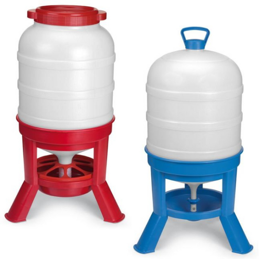 30 Chicken Waterer and Feeder Kit 40L Poultry Drinkers and Feeders Set
