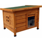 Wooden Cat House Natural Cat Shelter Indoor Outdoor Pet Home