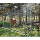 8sqm Chicken Run 32mm Tubes 7.4ft High Reinforced Wire Mesh Enclosure 4x6.5ft Galvanized Steel
