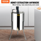 Electric Stainless Steel Honey Extractor 4-8 Frame Honey Spinner with Lid 140W Adjustable Height Beekeeping Equipment