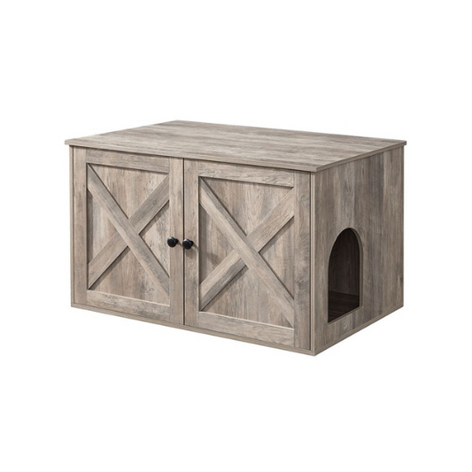 Cat Litter Furniture with Removable Divider - Cat Toilet House for Indoor Cats