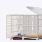 White Dog Playpen with Dual Door Openings