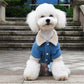 Winter Dog Coat Denim Jacket Warm Outerwear for Small Medium Large Dogs