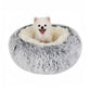 XXL Gray Cotton and Plush Dog Bed Basket