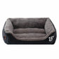 XXL Cotton Rectangular Dog Bed with Paw Print Design