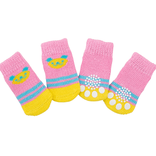 Dog Socks Pink Koala Pattern Cute Pet Paw Protectors