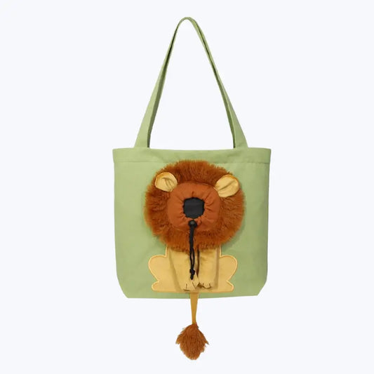 Lion Cat Print Tote Bag Stylish Canvas Shoulder Bag for Women Men