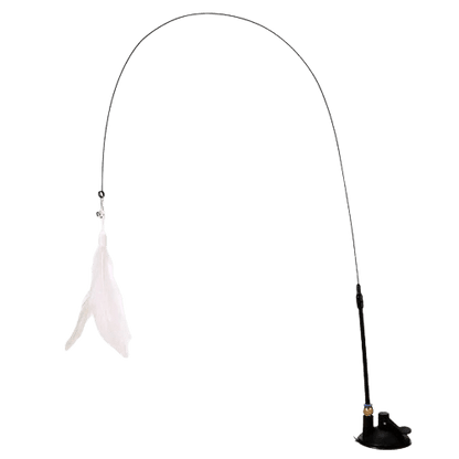 Cat Fishing Pole Toy with Suction Cup for Interactive Play