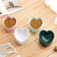 Elevated Ceramic Pet Bowl for Dogs and Cats Heart Edition