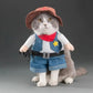 Cat Cowboy Costume Pet Outfit Western Cat Dress Up