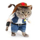 Cat Cowboy Costume Pet Outfit Western Cat Dress Up