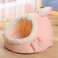 Rabbit Shaped Cat Bed Cozy Soft Pet Sleeping Bag for Cats