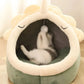 Soft Cat Bed Cozy Cat Basket Plush Pet Lounger