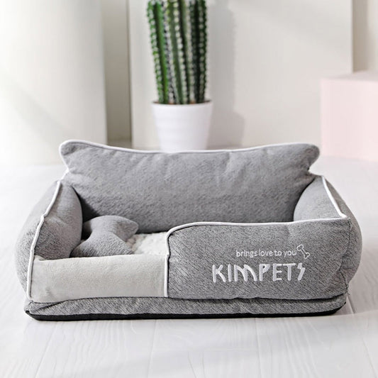 Soft Fluffy Fur Dog Couch Pet Bed Plush Comfortable Lounge