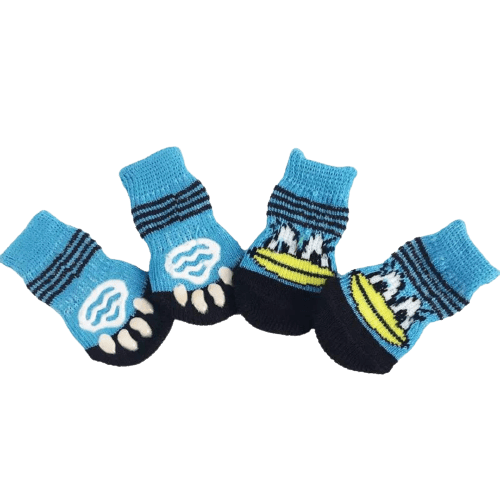 Dog Socks Duck Pattern Cozy Pet Footwear for Small Medium Large Dogs