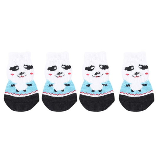 Dog Socks Panda Design Non Slip Pet Booties for Dogs