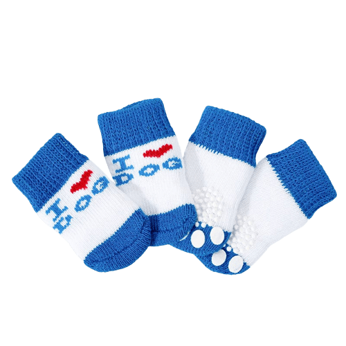 Dog Socks I Love Dog Non Slip Pet Socks for Dogs