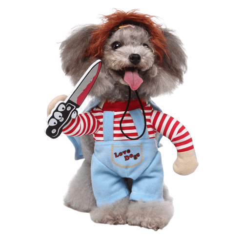 Chucky Costume for Cats and Dogs Horror Pet Outfit