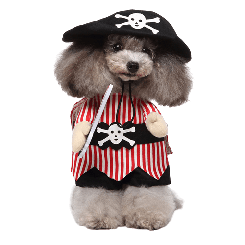 Pet Costume for Cats and Dogs Pirate Outfit