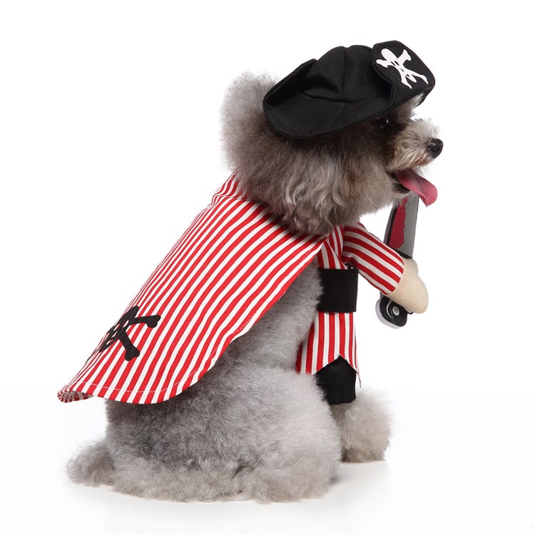 Pet Costume for Cats and Dogs Pirate Outfit