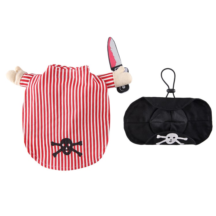Pet Costume for Cats and Dogs Pirate Outfit